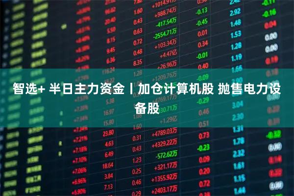 智选+ 半日主力资金丨加仓计算机股 抛售电力设备股